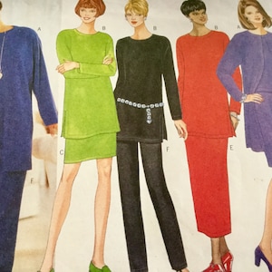 Butterick 4785 | Loose Fitting Jacket Top Tunic Skirt Pants Pattern | Size L, XL | uncut