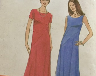 Simplicity 9273 | Easy Dress Pattern with short sleeves or sleeveless | Uncut, Size 8-18