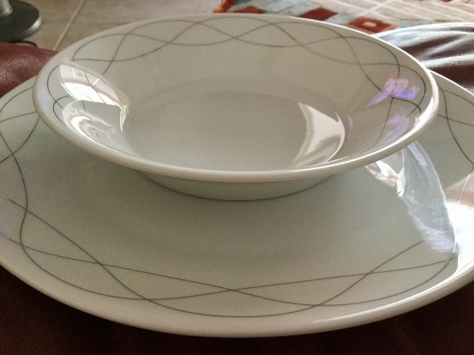 Vintage Wedgwood Everyday Platinum Trist Dinner Plate & Bowl Etsy