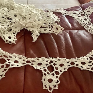 Cotton Crochet Lace Beige Off White Trim | 10 feet | Great condition