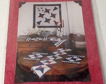 Quilted Table Runner, Placemats and Wall Quilt Pattern, uncut