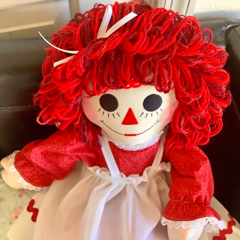 25 inch Raggedy Ann Doll Handmade Ready to ship Red dress Can be personalized image 4