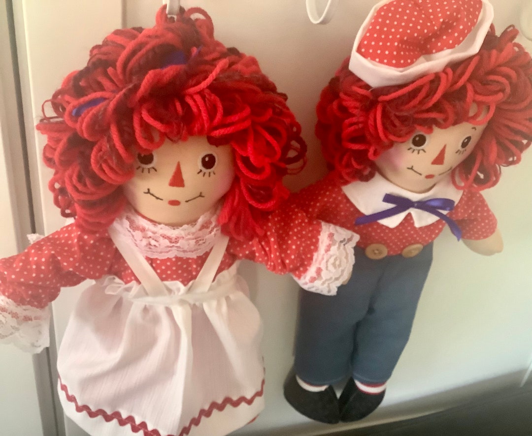 Handmade Raggedy Ann & Andy Doll Set, 15” Dolls, Can Be Personalized ...