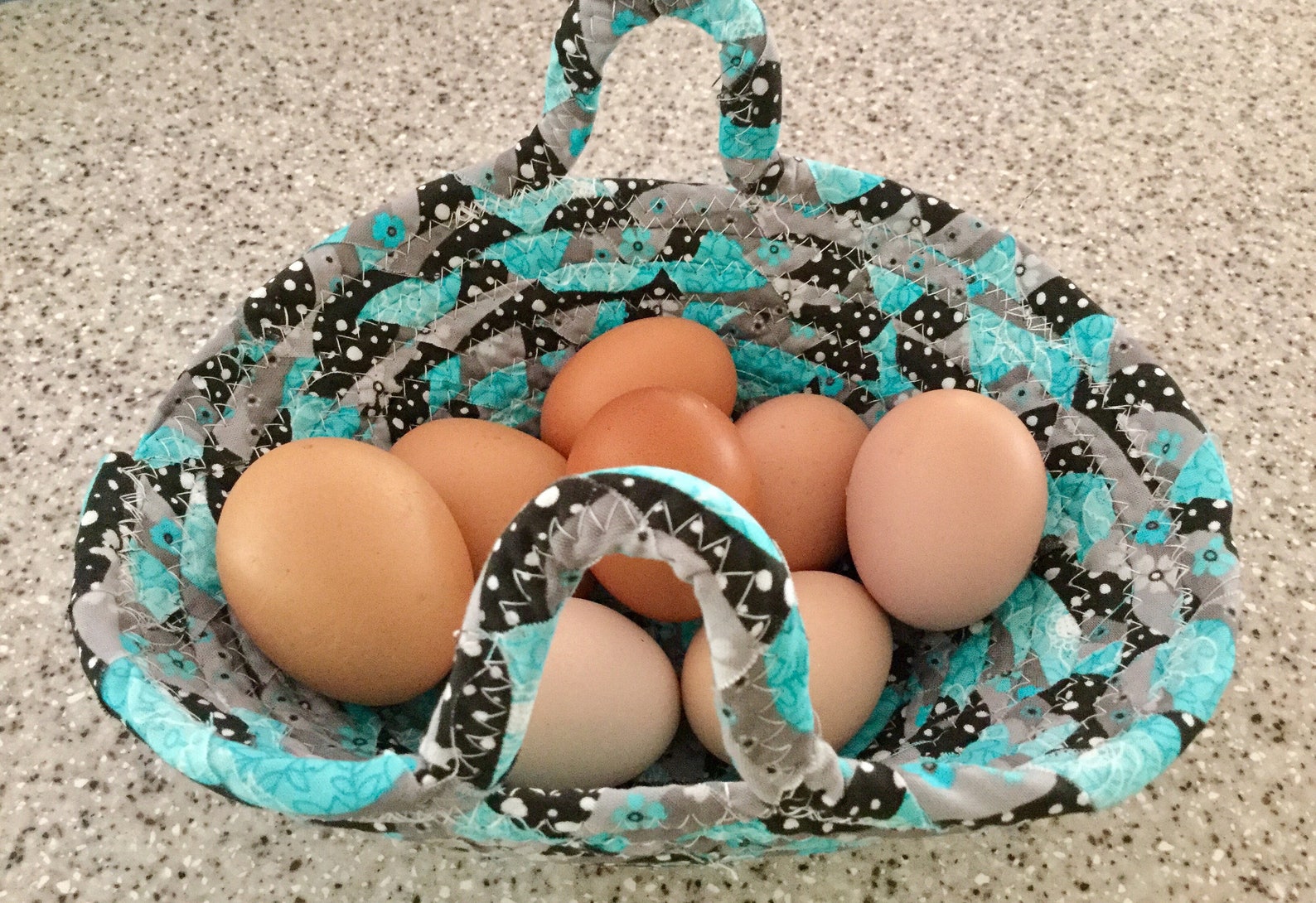 Handmade Chicken Egg Collecting Basket Coiled Fabric Cotton Etsy