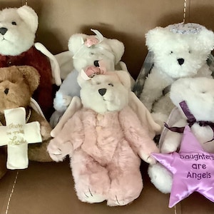 Vintage 7 Angel Winged Boyds Bears Stuffed Animals | 9 inches tall | Boyds 1990 | Brown Bear not included
