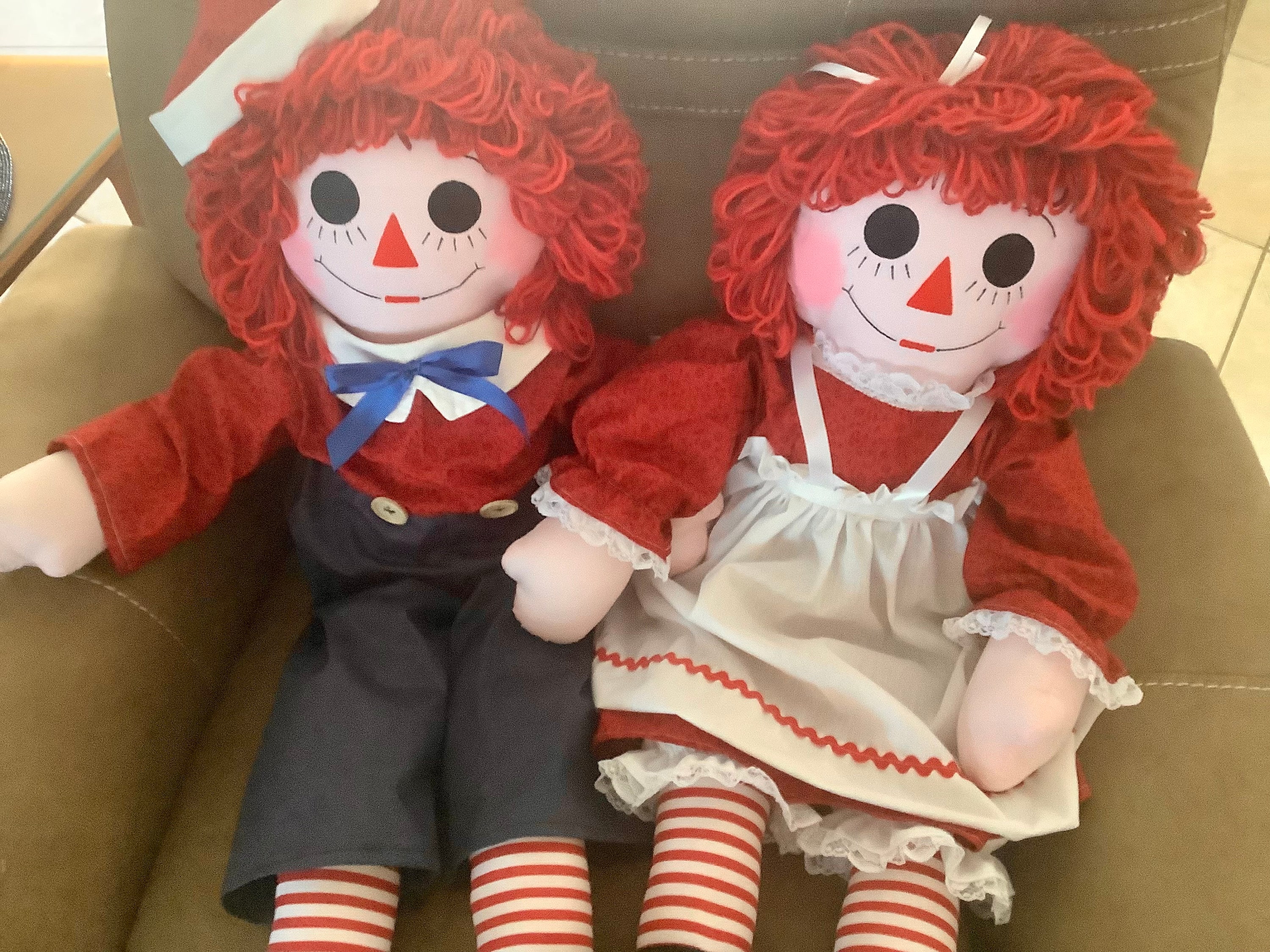 36 Inch Raggedy Ann and Andy Doll Set Handmade - Custom Orders