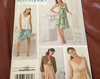 Simplicity 3867 | Misses Dress or Top, Shorts, Jacket and Bag Pattern | Uncut | Size  6-14 | Sewing Stylish