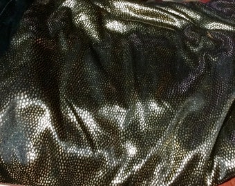 Black & Gold Glittery 2 way Stretch 45” wide fabric 4.50 yards, Fancy Dress Fabric