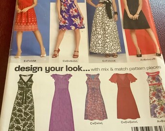 New Look 6864 Dress Pattern | 5 Styles, Size 8-18 (Uncut)