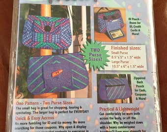 The Presto Zippered Purse pattern, Uncut, Two Sizes Included