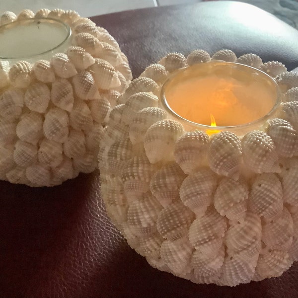 Sea Shell Votive Candle Holders Home Decoration | 4 inches tall & 5” wide