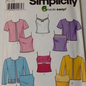 Simplicity Tank and Jacket with two sleeve lengths, sizes 14-20