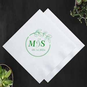 custom Napkins, Wedding Napkin, cocktail Napkins, luncheon Napkins, Custom printed party logo Monograms Napkins Personalized wedding Napkins
