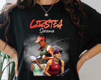 Sorana Cirstea Graphic Tennis Tee | Tennis Player Portrait