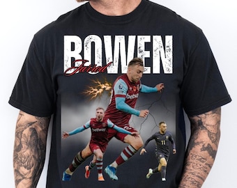 Jarrod Bowen Football Soccer Tee | Player Graphic T-shirt