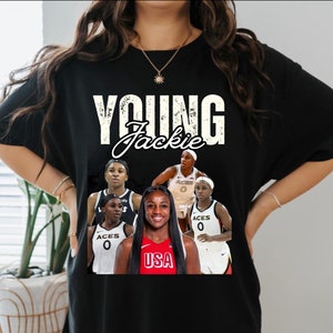 Jackie Young Graphic Tee: Las Vegas Aces WNBA Fan Shirt