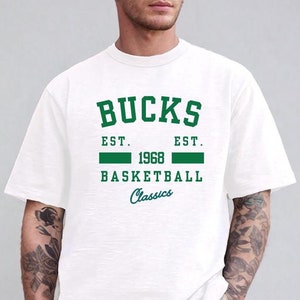 Milwaukee Bucks Vintage Basketball Tee, Unisex T-Shirt, Sports Fan Gift, Retro Graphic Shirt, Basketball Lover, NBA Apparel