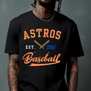 00s Houston astros ベースボールシャツ　truefan製　レプリカユニフォーム mlb ストリート　ヒップホップ Houston Astros Throwback True Fan Youth Size Medium ( 8-10