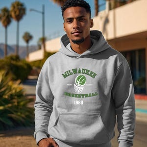 Vintage Milwaukee Bucks Hoodie: Retro NBA Basketball Pullover
