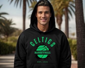 Boston Celtics Vintage Hoodie: Retro NBA Basketball Sweatshirt