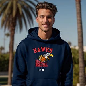 Atlanta Hawks Vintage Basketball Hoodie, NBA Basketball Sweatshirt, Retro Sports Hoody, Unisex Team Hoodie, Fan Apparel for Basketball