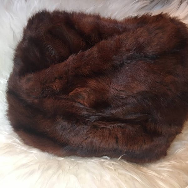 Vintage Mink Muff with Clutch