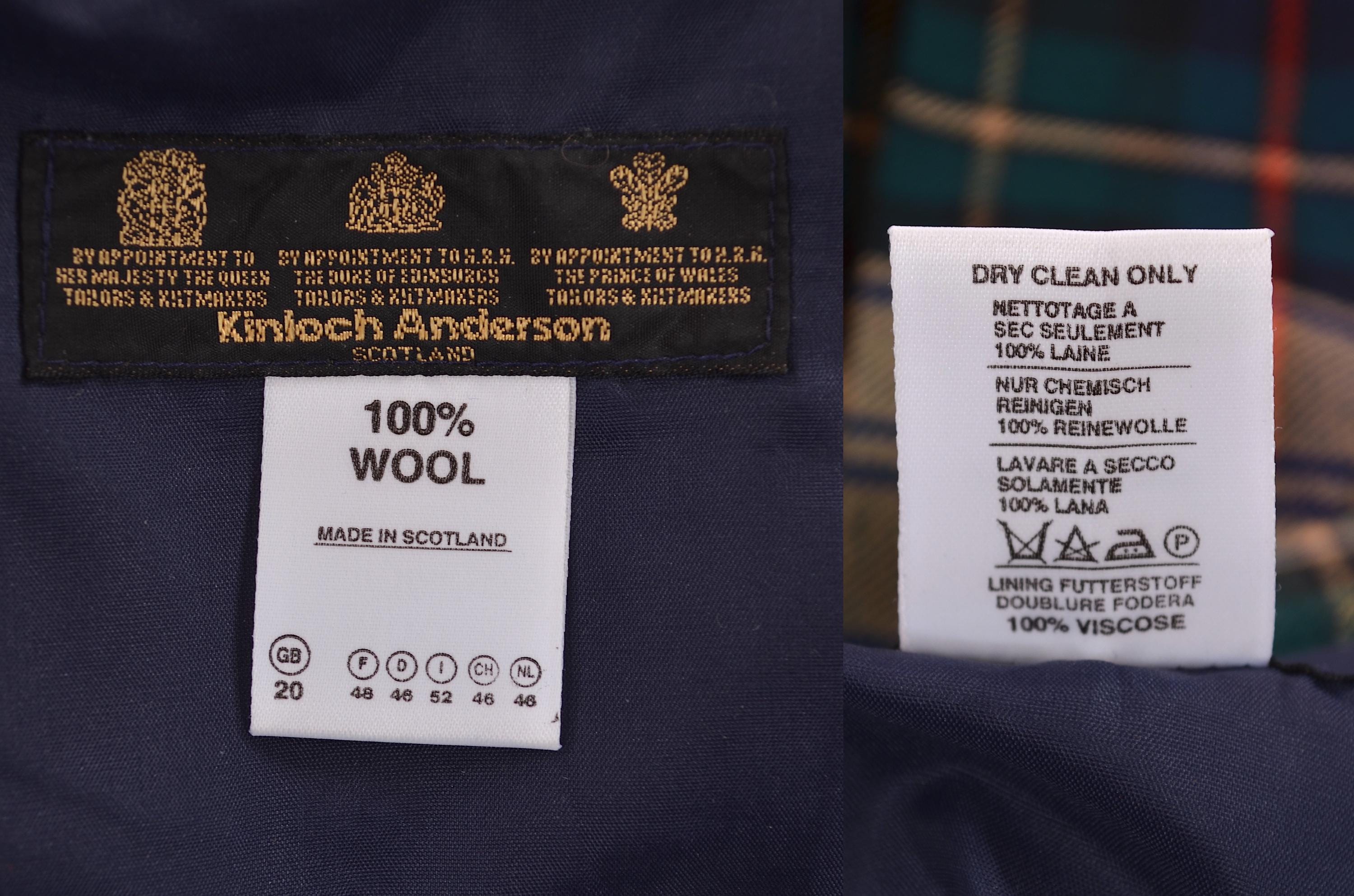 Men's Kinloch Anderson Scotland Gray Lambswool Zip Jacket