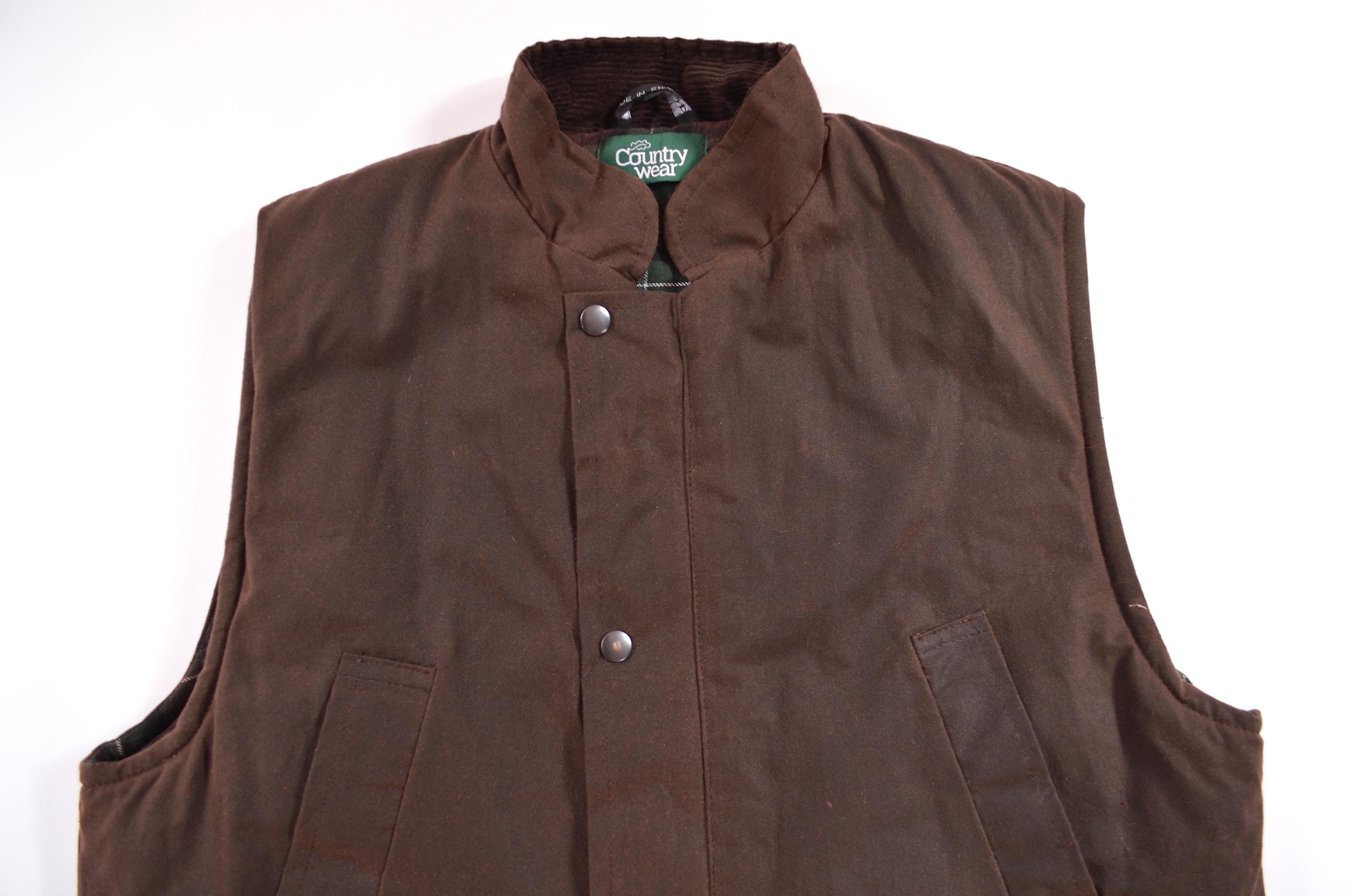 Waxed cotton hunting vest sale