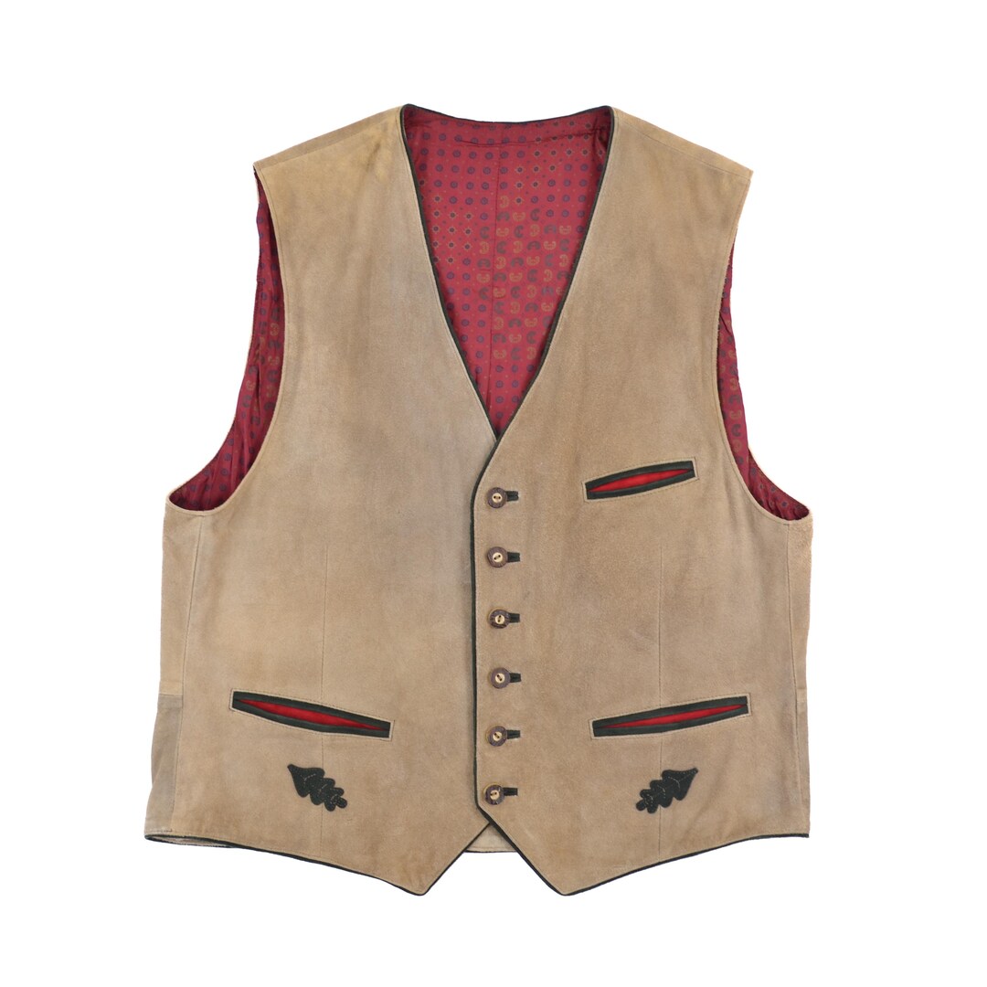Suede Oktoberfest Leather Vest – Timeless Bavarian Style