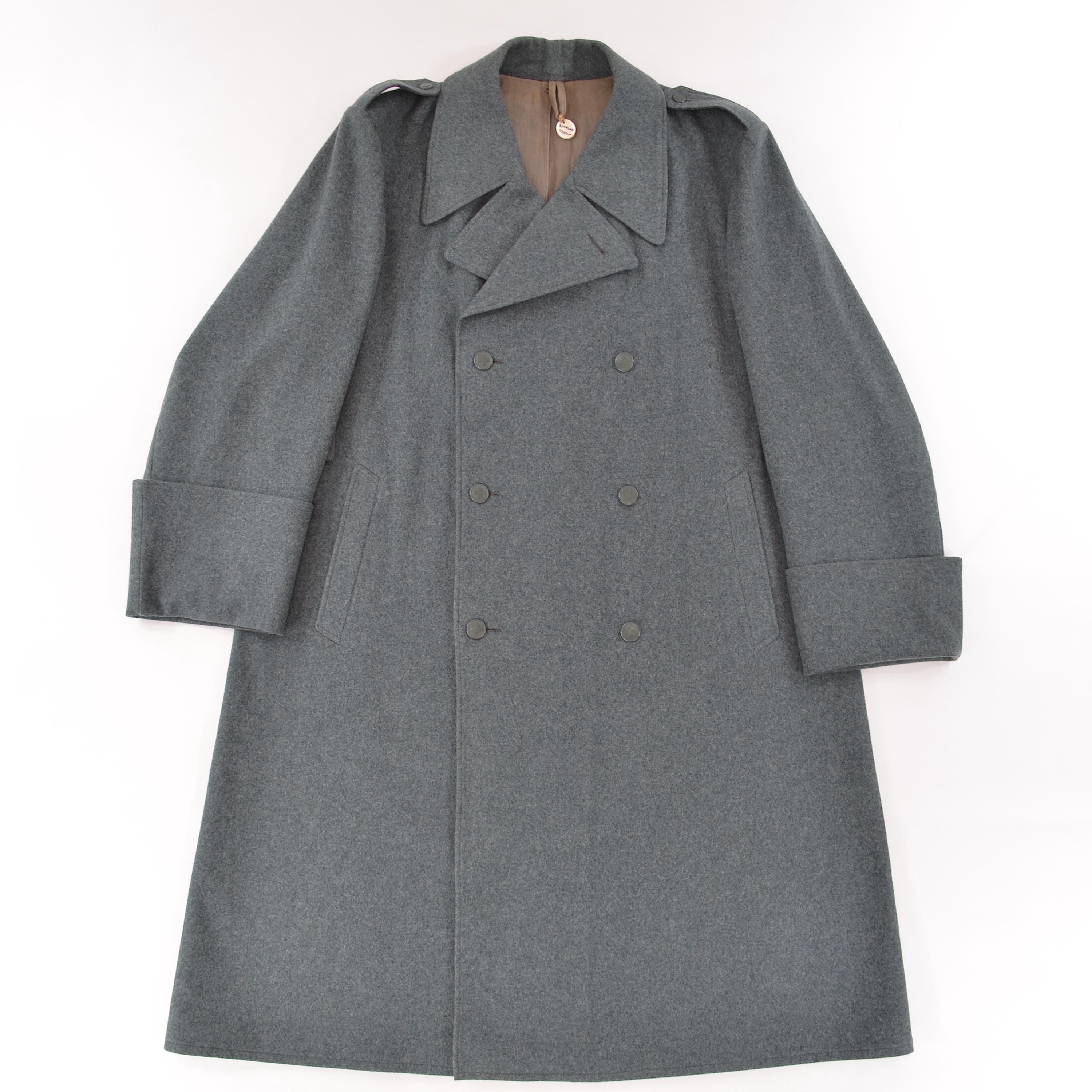 Swiss Army Military Vintage 50s 60s Double Breasted Wool Trench