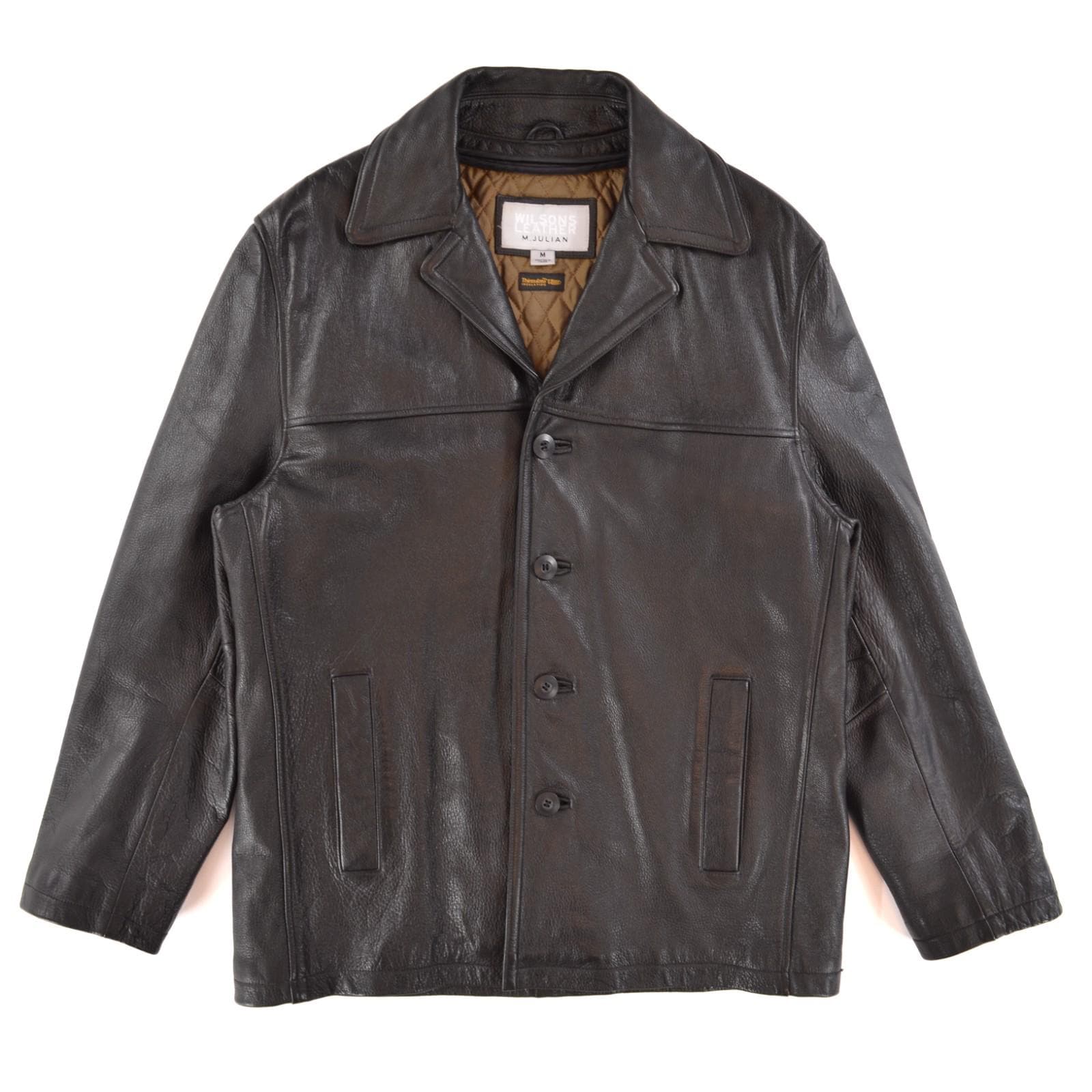 Wilsons Leather M.julian Thinsulate Black Coat Jacket Mens Sz M - Etsy