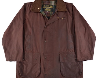Hamilton Original British CountreWear Made in England Waxed Coat Jacket Men's XL