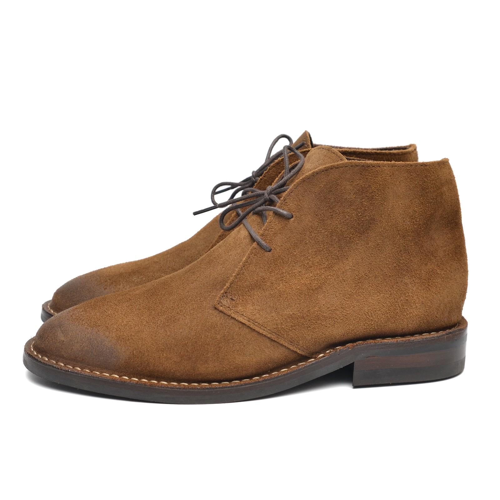 Vintage ABUNA Brown Suede Leather Boots Mens 8 Desert Lace Up Chukka Boot ITALY Suede Chukka Lace Up Boot | Banana Republic Factory main image 3