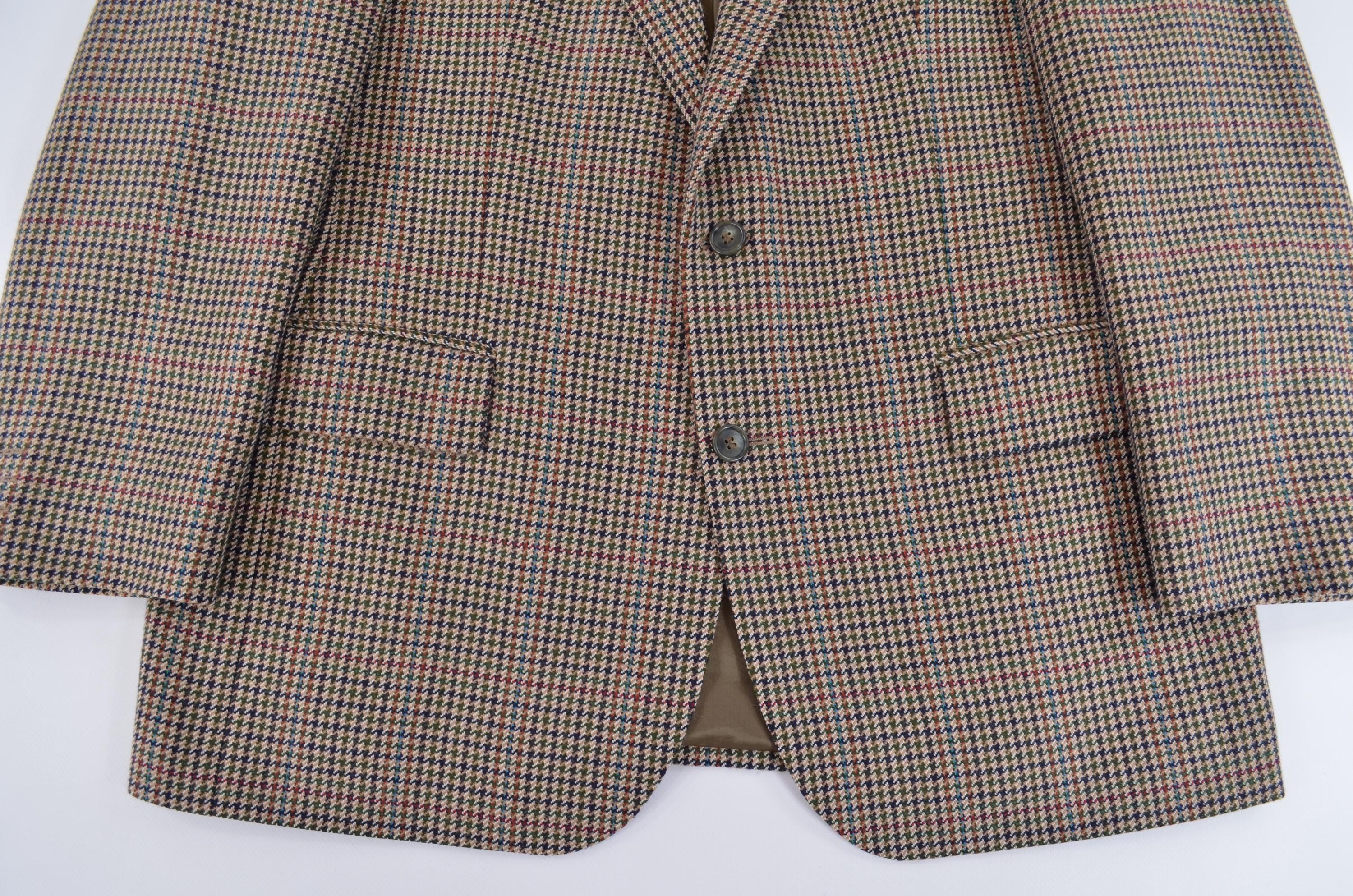 veste blazer à carreaux en tweed pour homme pied-de-poule extérieur