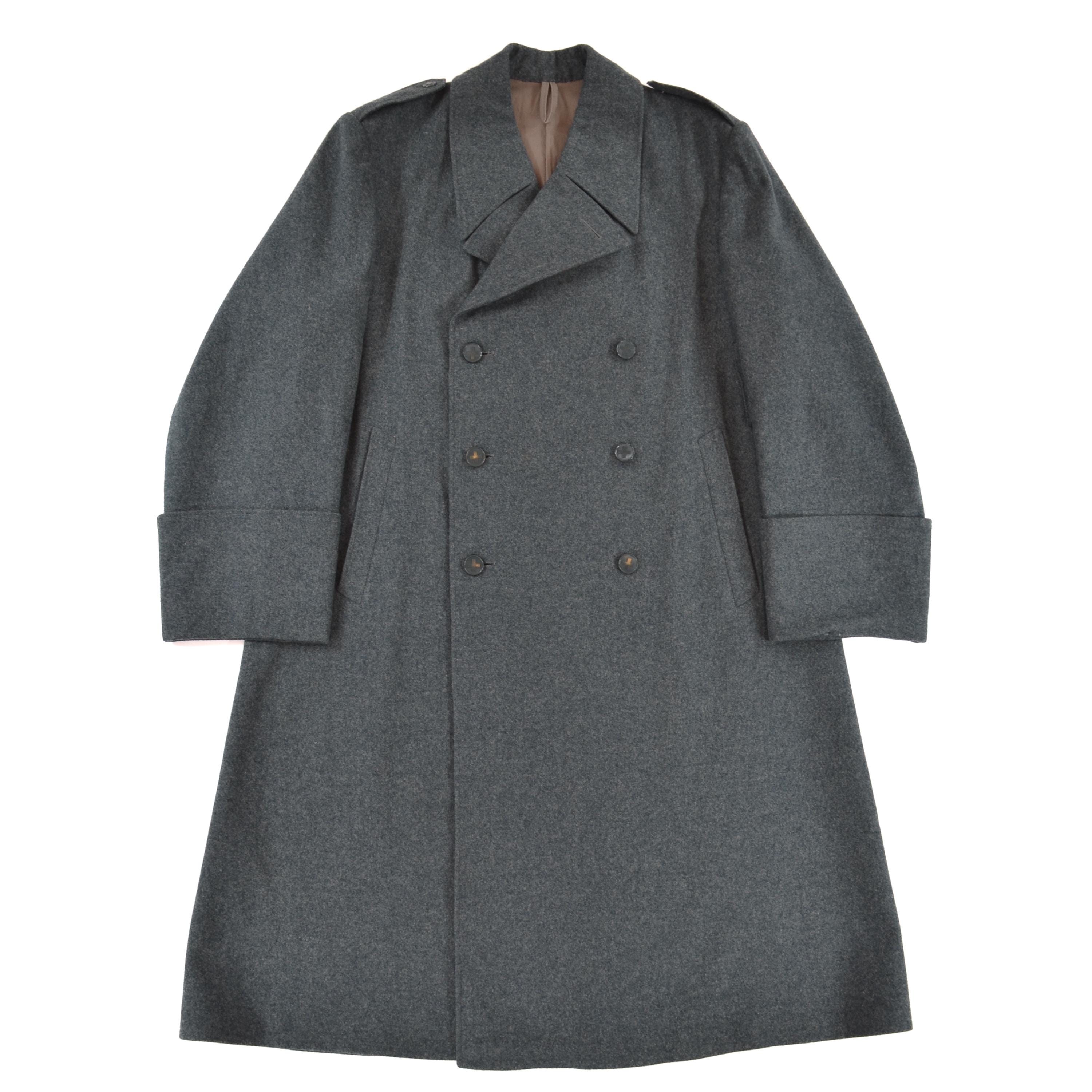 ジャケット・アウター 60s70s wool gabardine double trench coat Swiss Army Military Vintage 60s 70s Double Breasted Wool Trench