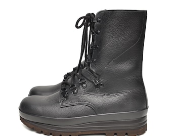 Aku Swiss Army Combat Military Boots Black Leather Mens sz 27 cm / US 8.5 / EUR 42 - 42.5