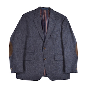 Kinbury Wool Blue Black Herringbone Blazer Jacket Mens sz 26 / EUR 50-52 / US 40-42