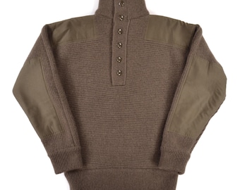 Suéter militar vintage de lana color caqui verde del ejército austriaco de 1983, años 80, talla 4/ M para hombre (EE. UU.).