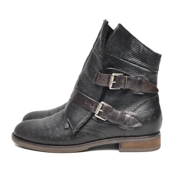 Leather biker boots womens hotsell