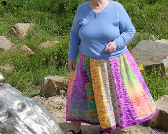 pdf Pattern for the Bog Standard Paneled Skirt for Women and Children Knitted in 4 ply/fingering weight Yarn