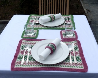 pdf pattern for Cottage garden Place Settings