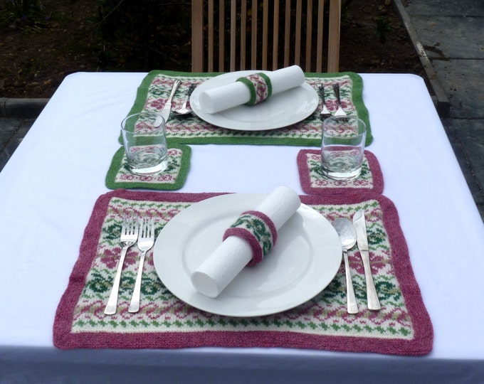 pdf pattern for Cottage garden Place Settings