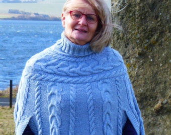 Stenness Cabled Aran Cape by Elizabeth Lovick