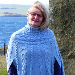 Stenness Cabled Aran Cape by Elizabeth Lovick