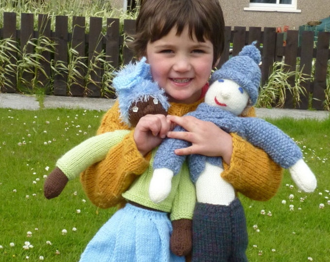 pdf pattern for Knitted Rag Dolls by Elizabeth Lovick