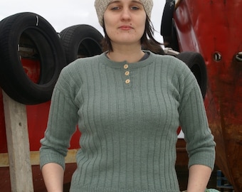 pdf pattern for Basic Ribbed Gansey  by Elizabeth Lovick - instant download