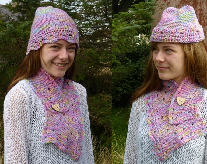 pdf pattern for the Dotty Collar and Hat by Elizabeth Lovick