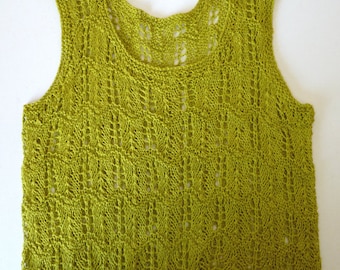 pdf pattern for the Summer Waves Top by Elizabeth Lovick in ColourMart 4 ply or other lace weight yarns - instant download