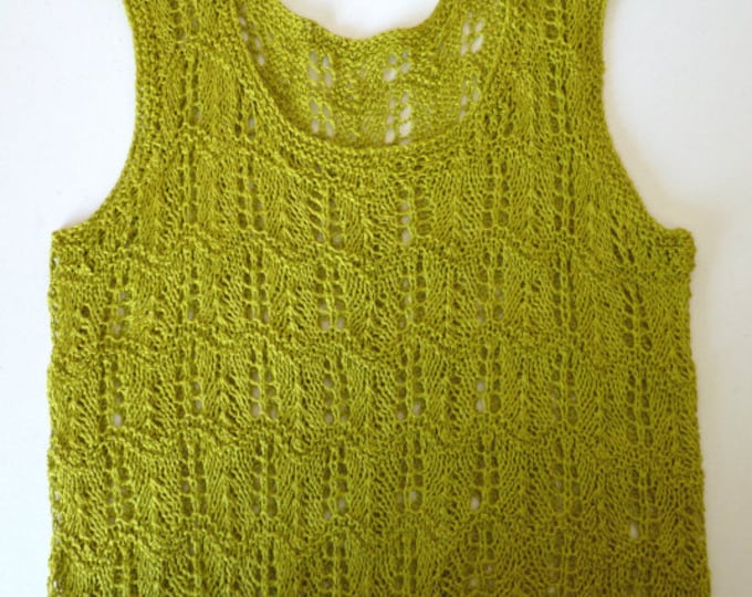 pdf pattern for the Summer Waves Top by Elizabeth Lovick in ColourMart 4 ply or other lace weight yarns - instant download
