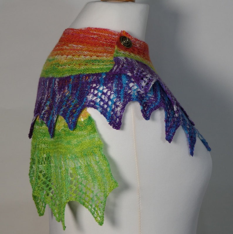 pdf Pattern for the Dream of Rainbows Spiral Shawl by Elizabeth Lovick